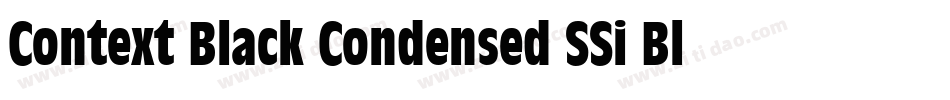 Context Black Condensed SSi Black Condensed字体转换